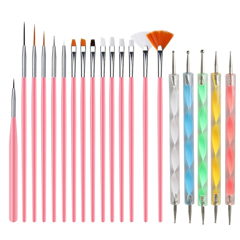 Nail Art Rame - 15/20 Pz Nail Art Brush Design
