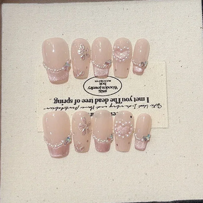 Nail Art Full Cat Eye - 10 pezzi carino fatto a mano