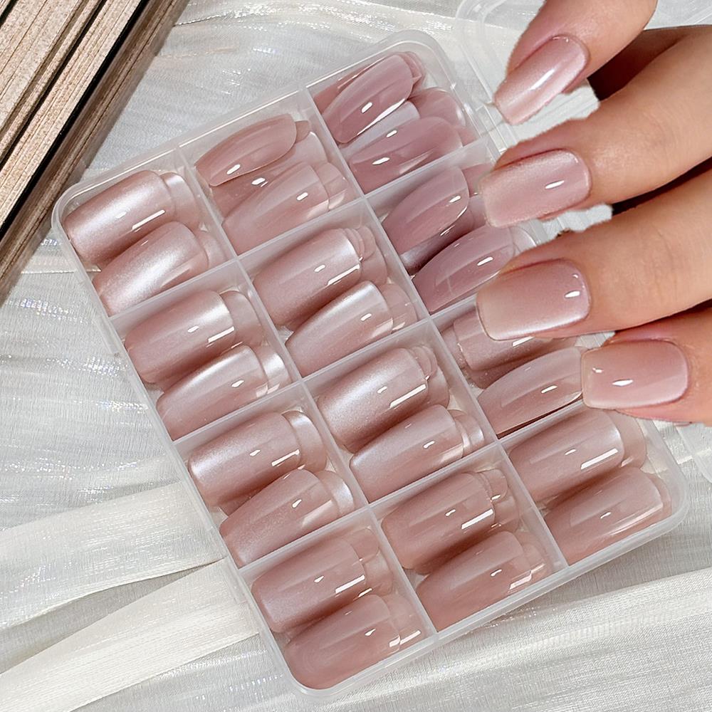 Nail Art Xs - 144 Pezzi Unghie Finte Lucide Rosa