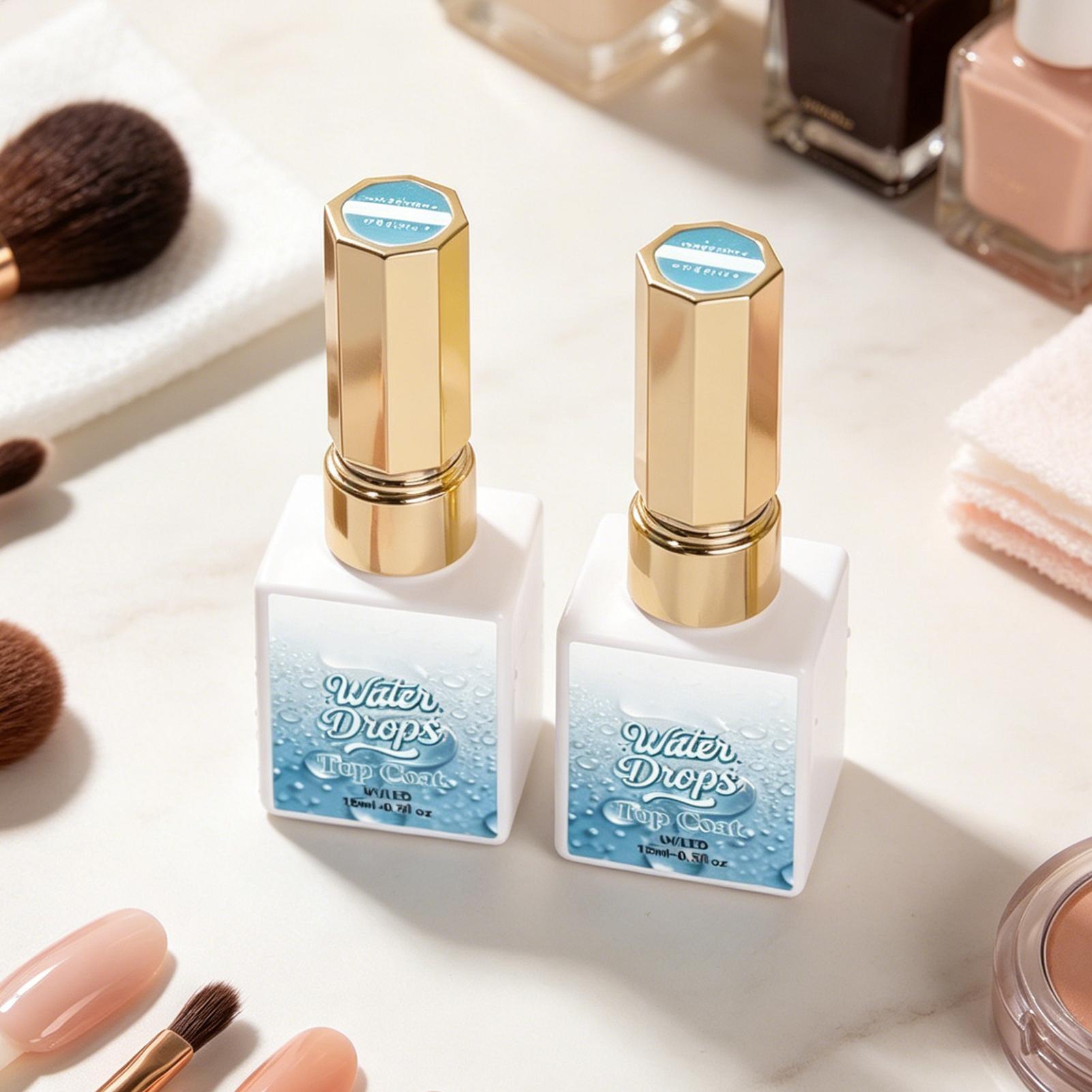 Gel Top Coat - Smalto Gel Effetto Goccia d'Acqua 15ml,