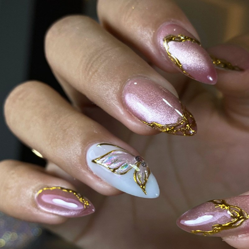 Nail Art Full Cat Eye - Unghie Finte a Mandorla Effetto Occhio