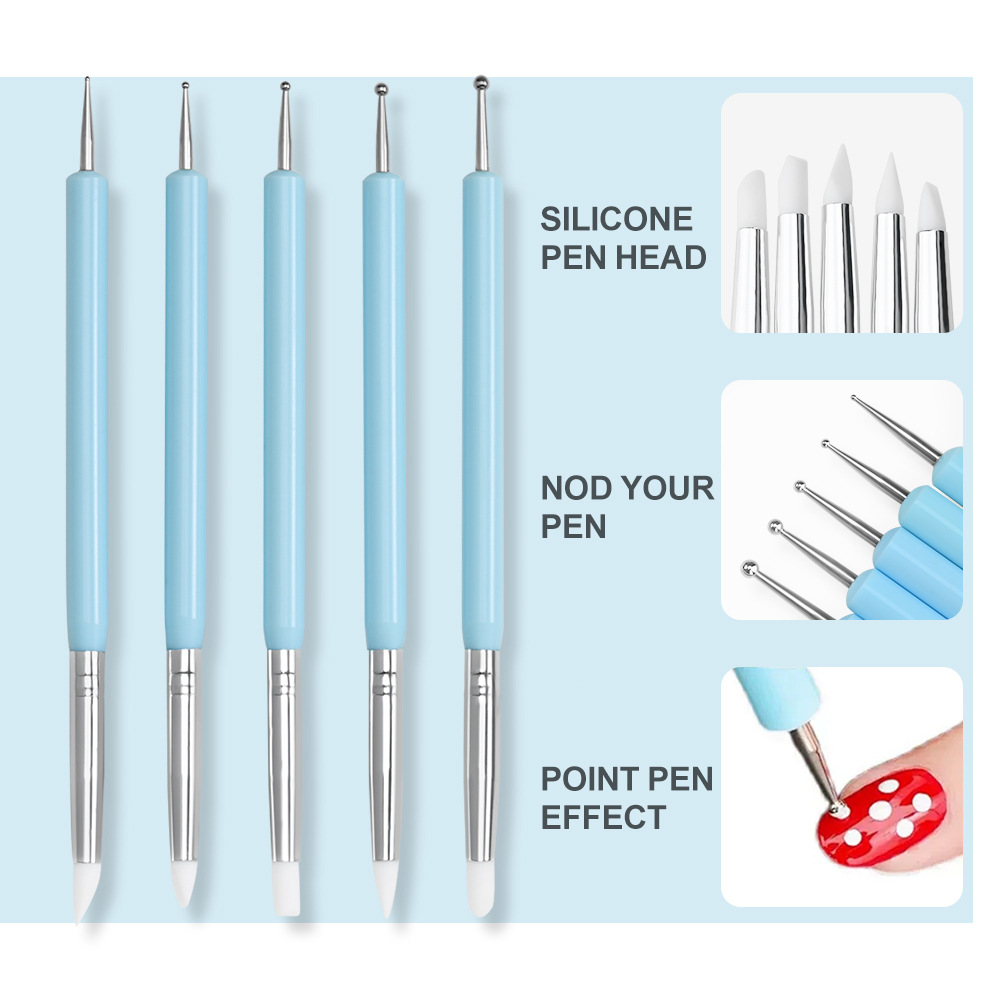 Nail Art Rame - Set di 1/3/5/6 Pennelli per Nail