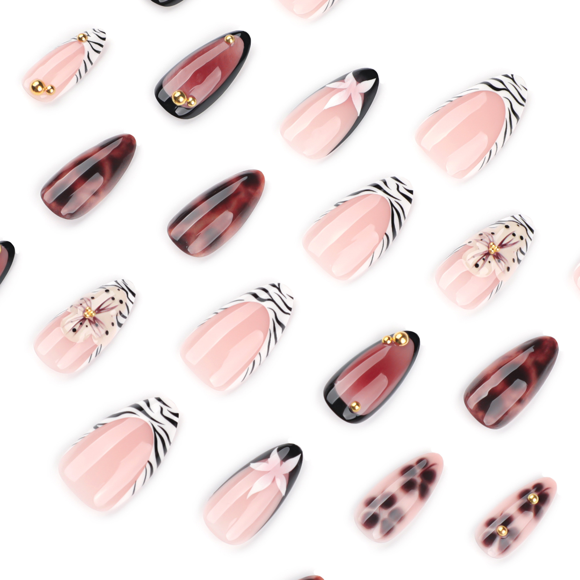 24 Pezzi Unghie Finte Francesi - Nail Art Zebra recensione e prezzo