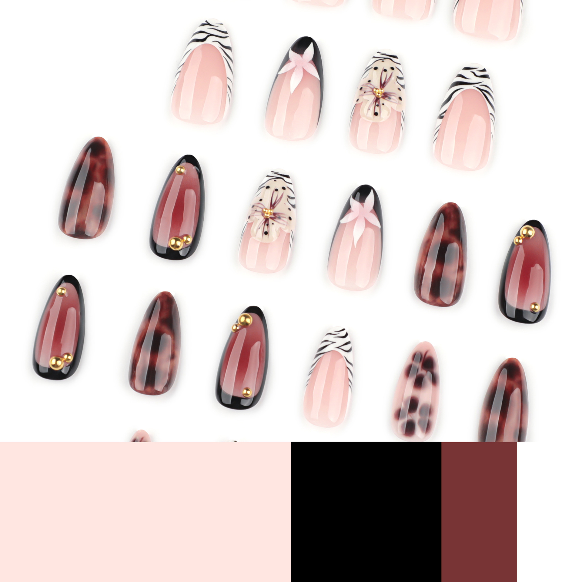 24 Pezzi Unghie Finte Francesi - Nail Art Zebra recensione e prezzo