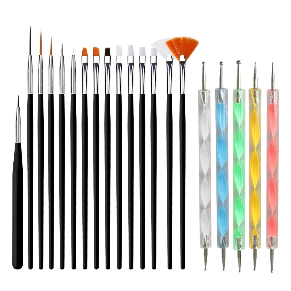 15/20 Pz Nail Art Brush Design - Nail Art Rame recensione e prezzo