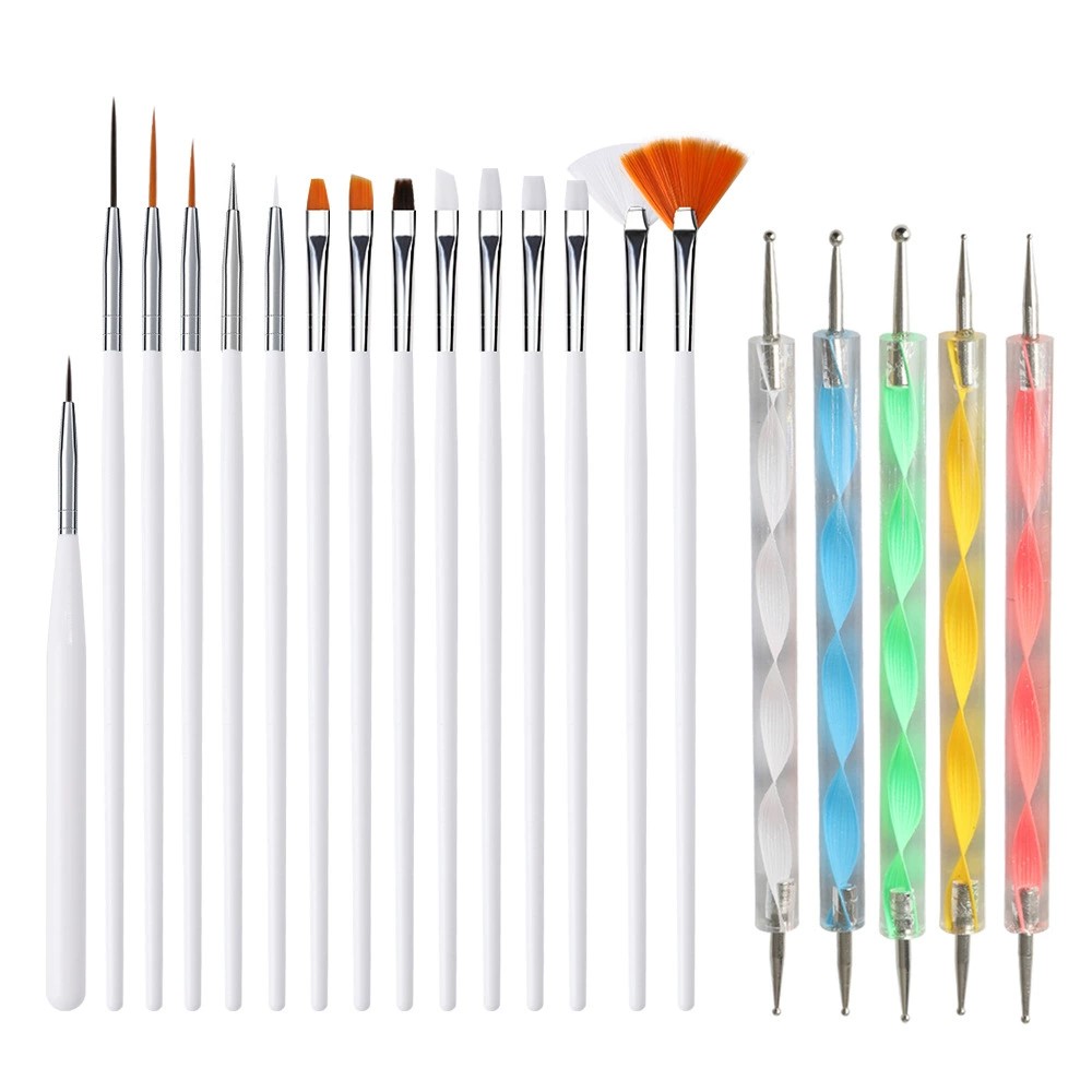15/20 Pz Nail Art Brush Design - Nail Art Rame recensione e prezzo