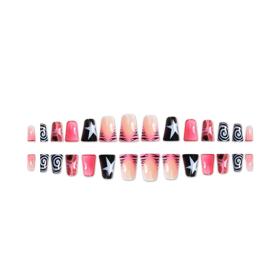 24 Pezzi Unghie Finte Rosa e N - Nail Art Zebra recensione e prezzo