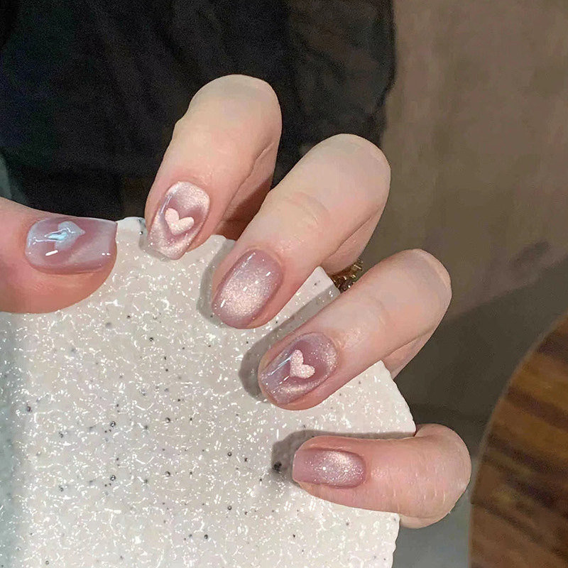 10 pezzi fatti a mano breve st - Nail Art Full Cat Eye recensione e prezzo