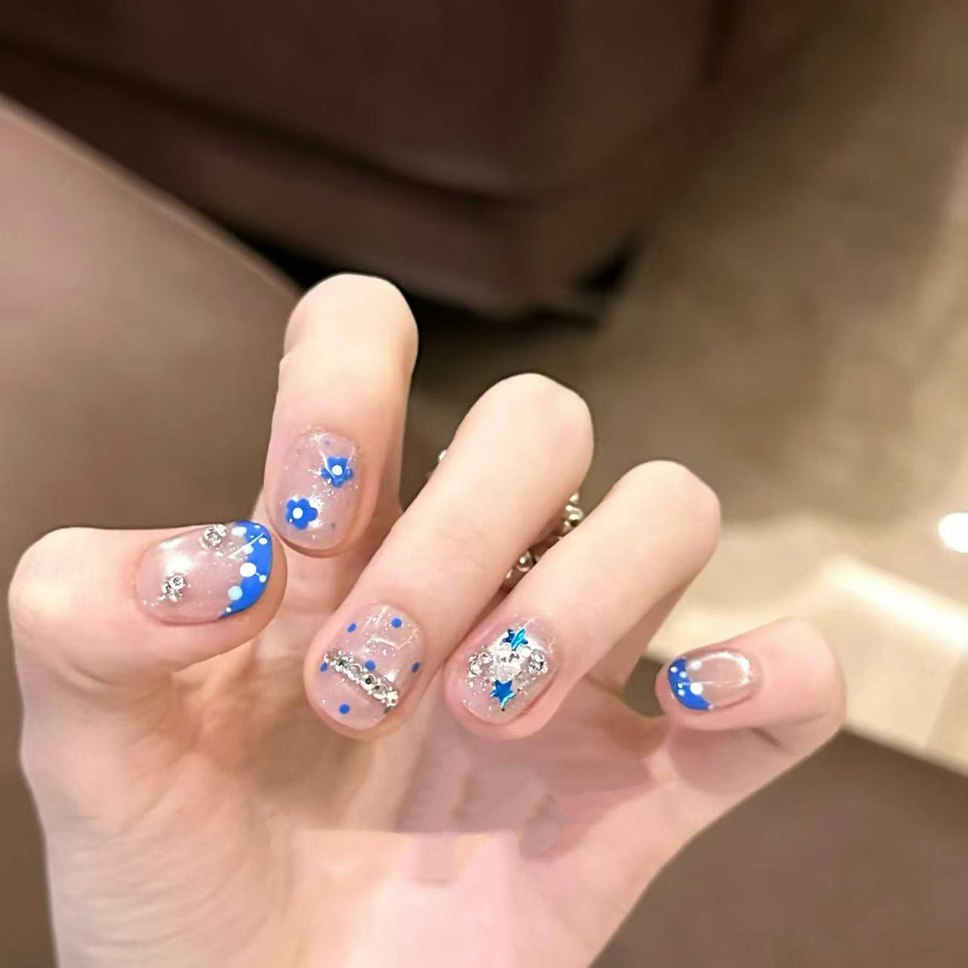 10 pezzi fatti a mano corti fr - Nail Art Full Cat Eye recensione e prezzo