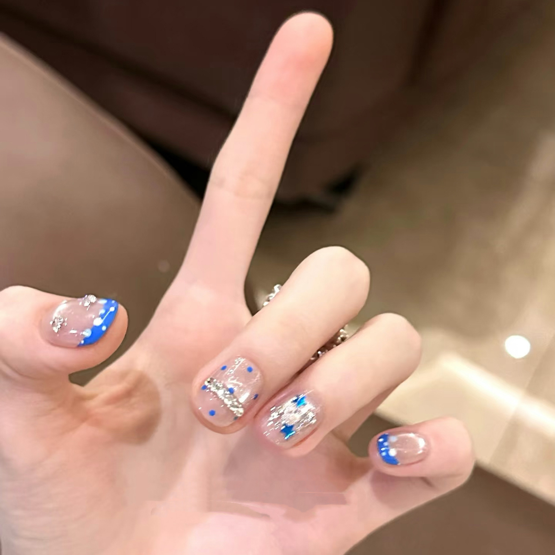 10 pezzi fatti a mano corti fr - Nail Art Full Cat Eye recensione e prezzo