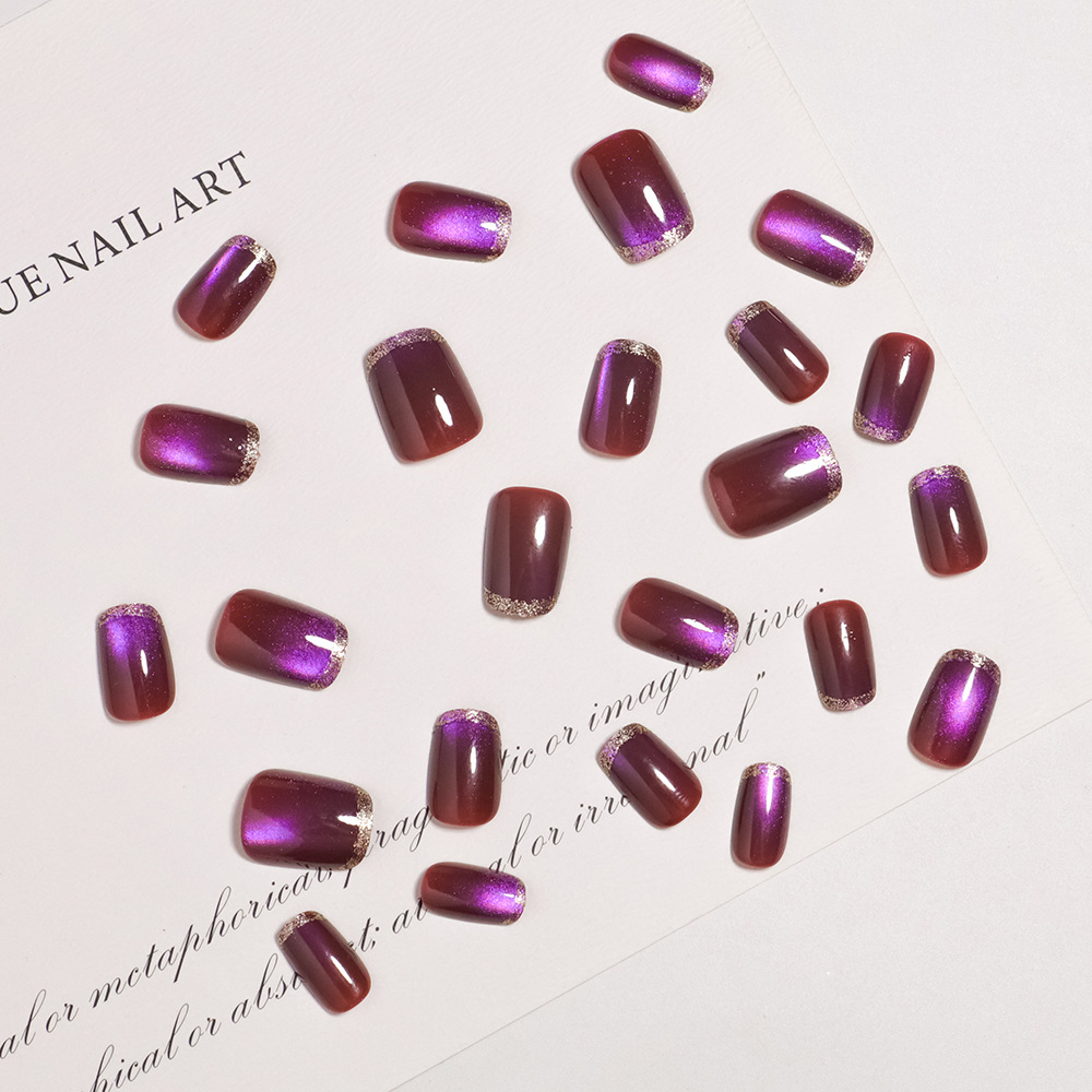 Unghie finte corte e quadrate  - Nail Art Full Cat Eye recensione e prezzo
