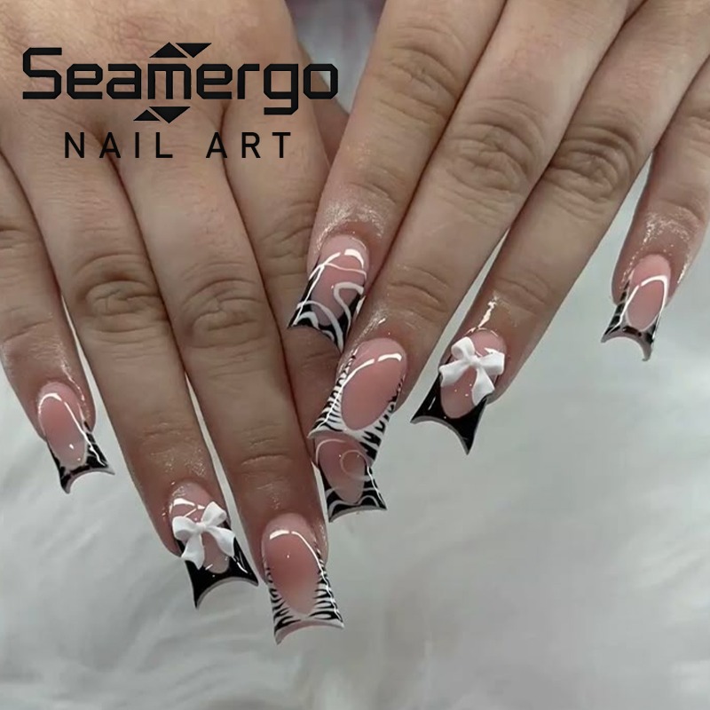 24 Pezzi Unghie Finte Nere Sem - Nail Art Zebra recensione e prezzo